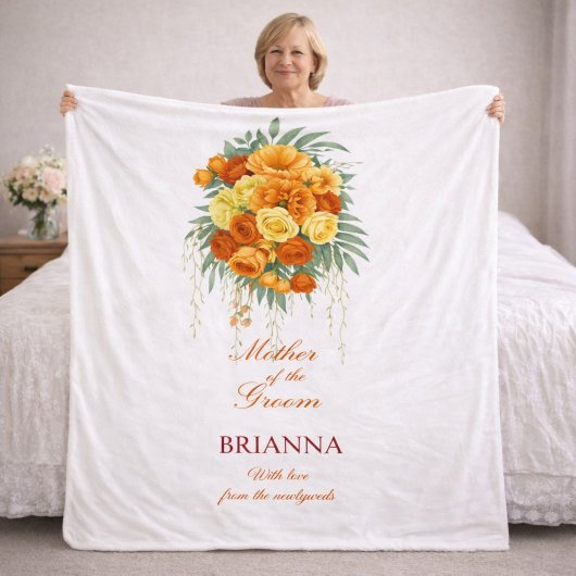 Brautmutter Wildblumen Hochzeitsgeschenk Fleecedecke