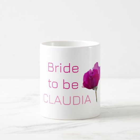 Brautname rosa Rose Kaffeetasse (Mittel)