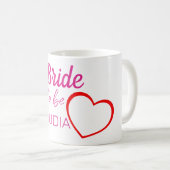 Brautname rotes Herz Kaffeetasse (VorderseiteRechts)