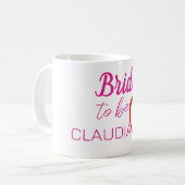 Brautname rotes Herz Kaffeetasse (Vorderseite Links)