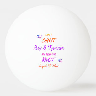 Brautpaar beim Heiraten Benutzerdefiniert  Tischtennisball