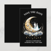 Brautpaar Crescent Silhouette Save The Date (Vorne/Hinten)