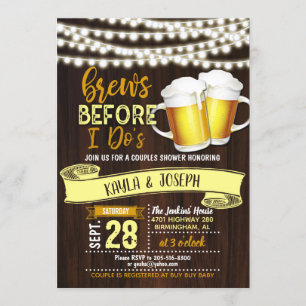 Brautpaar-Dusch-Einladung von Brews Before I Do Einladung