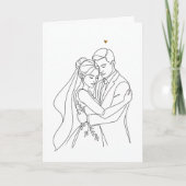 Brautpaar, Hochzeitstag Karte (Vorderseite)