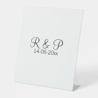 Brautpaar Name Monogramm Datum Jahr Hochzeit Roman Sockelschild