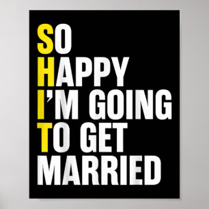Brautpaare Funny Verlobung Hochzeit Poster