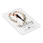 Brautpaare mit Aquarellfarbenehmung Magnet (Rechte Seite)