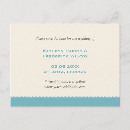 Brautpaare Save the Date Postkarte (Vorderseite)