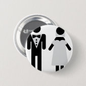 Brautpaarsymbol Button (Vorne & Hinten)