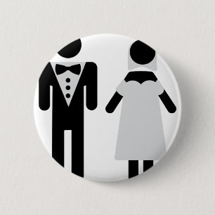 Brautpaarsymbol Button