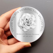 Brautparty 16. Dankeschön Rose Gray Silver Runder Aufkleber