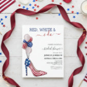 Brautparty 4. Juli Rot Blau