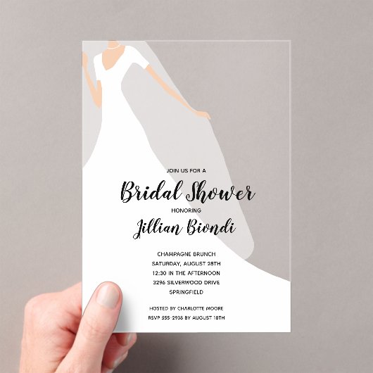 Brautparty Acryleinladungen (Insitu (Handheld))