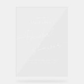 Brautparty Acrylic Sign WELCOME Acrylschild (Vorderseite)