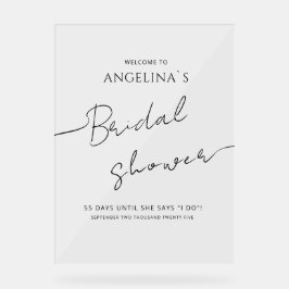 Brautparty Acrylic Sign WELCOME Acrylschild