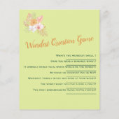 Brautparty Activity Boho Floral Wierest Game (Rückseite)