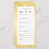 Brautparty Advertise Card Goldene Foil Paradies Co (Vorne/Hinten)