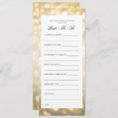 Brautparty Advertising Cards Gold Glitzer Lights Einladung (Vorne/Hinten)