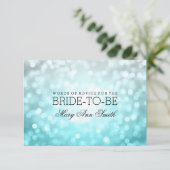 Brautparty Advice Beach Ombre Glitzer Lights Einladung (Stehend Vorderseite)