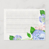 Brautparty Advice Bride Blue Hydrangea Floral Postkarte (Rückseite)