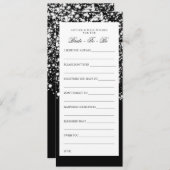 Brautparty Advice Cards Silver Midnight Glam Einladung (Vorne/Hinten)