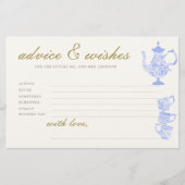 Brautparty Advice Game Tee Set China Lace Gold Briefpapier (Vorderseite)