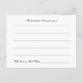 Brautparty Advice Postkarten - Bridal Gown (Rückseite)