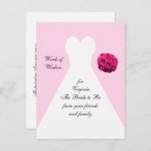 Brautparty Advice Postkarten - Bridal Gown (Vorne/Hinten)