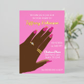 Brautparty African American Real Folieneinladung (Stehend vorne)