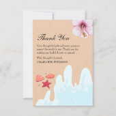 Brautparty am Strand Dankeskarte (Vorderseite)