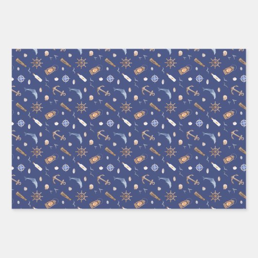 Brautparty an der blauen Küste Geschenkpapier Set (Vorderseite 2)