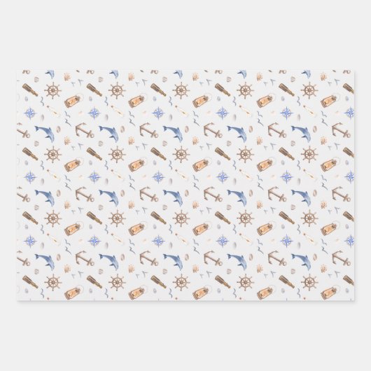 Brautparty an der blauen Küste Geschenkpapier Set (Vorderseite)