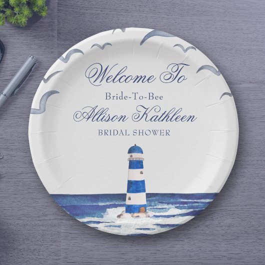 Brautparty an der blauen Küste Pappteller