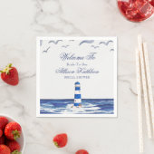 Brautparty an der blauen Küste Serviette (Beispiel)