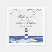 Brautparty an der blauen Küste Serviette (Vorderseite)