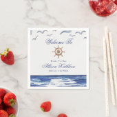 Brautparty an der blauen Küste Serviette (Beispiel)