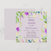 Brautparty an der Wasserfarben Orchid Einladung (Vorne/Hinten)