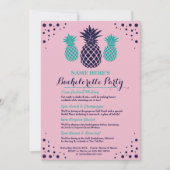 Brautparty Ananas Aloha Einladung (Vorderseite)