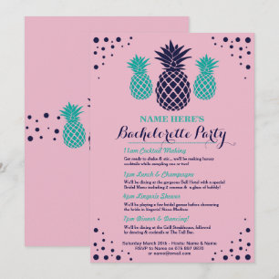 Brautparty Ananas Aloha Einladung