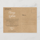 Brautparty Ändern Sie das Datum Skript Lemons Rust Ankündigungspostkarte (Rückseite)