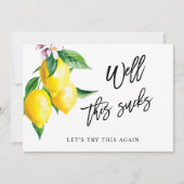 Brautparty ändert das Datum Zitronengrün Einladung (Vorderseite)