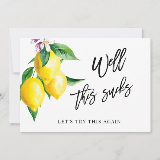 Brautparty ändert das Datum Zitronengrün Einladung (Vorderseite)