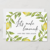 Brautparty Änderung der Pläne Lemons Grüne Einladung (Vorderseite)