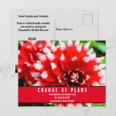 Brautparty Änderung der Pläne Rote Dahlia Postkart Postkarte (Vorne/Hinten)