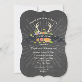 Brautparty Antler Wildblume Sternexplosion Rustika Einladung
