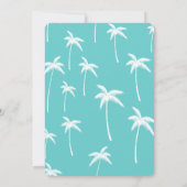 Brautparty Aqua and White Palm Trees Einladung (Rückseite)