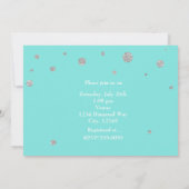 BRAUTPARTY Aqua Blue Silver Glitzer Moderne Karte (Rückseite)