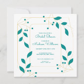 BRAUTPARTY Aquamarin & Gold Floral (Vorderseite)