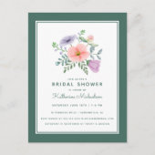 Brautparty | Aquarell Blume Bouquet Postkarte (Vorderseite)