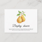 Brautparty Aquarellbirnen Dusche anzeigen Begleitkarte (Vorderseite)